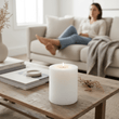 LUXURY RUSTIC CANDLE - WHITE