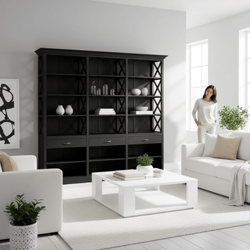 Lyon Black Birchwood Large Cabinet