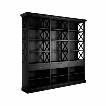 Lyon Black Birchwood Large Cabinet