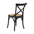 Lyon Black Oak Wood and Rattan Dining Chair