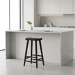Lyon Black Oak Wood Bar Stool