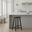 Lyon Black Oak Wood Bar Stool