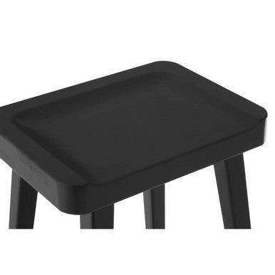 Lyon Black Oak Wood Bar Stool