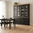 Lyon Black Oak Wood Large Cabinet