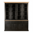 Lyon Black Oak Wood Large Cabinet