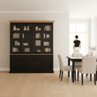 Lyon Black Oak Wood Large Cabinet