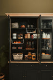 Lyon Black Oak Wood Large Cabinet