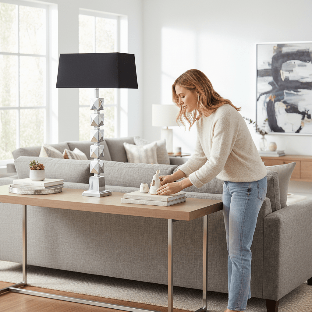 Macey Faceted Table Lamp