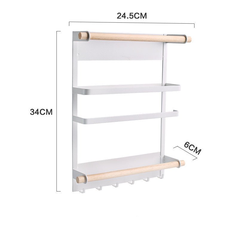 Magnetic Adsorption Refrigerator Side Rack Wall - mounted Multi - function Storage Holder