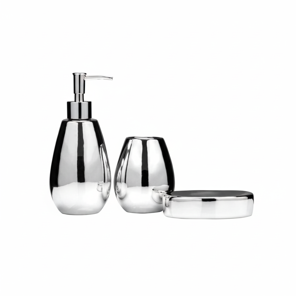 Magpie Dolomite Silver 3Pc Bathroom Set