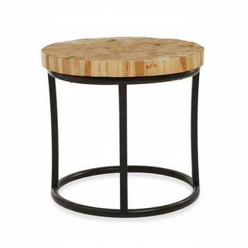 Malang Round Table With Iron Frame