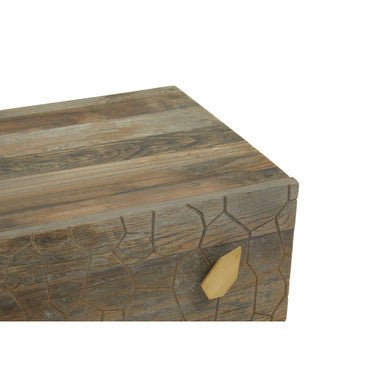 Malay Four Drawer Recycled Elm Wood Chest