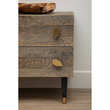 Malay Four Drawer Recycled Elm Wood Chest