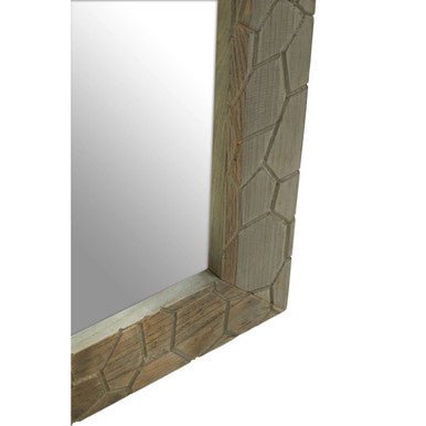 Malay Recycled Elm Wood Wall Mirror