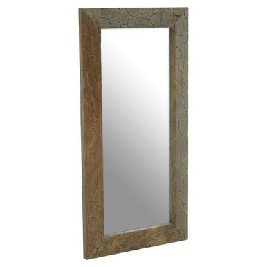 Malay Recycled Elm Wood Wall Mirror