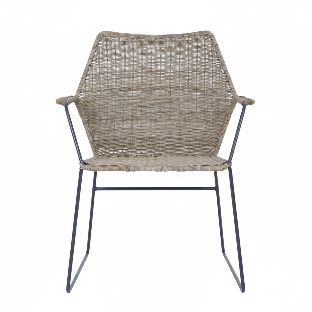 Manado Angled Design Natural Rattan Chair