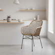 Manado Natural Rattan and Metal Chair