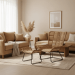 Manado Natural Rattan Lounge Chair And Footstool