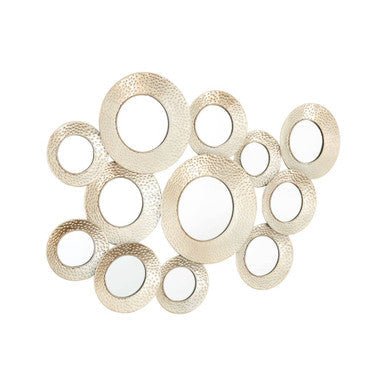 Marcia Hammered Silver Wall Mirror