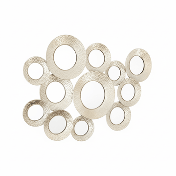 Marcia Hammered Silver Wall Mirror
