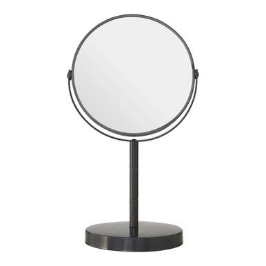 Marisha Grey Metal Small Swivel Table Mirror