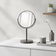 Marisha Grey Metal Small Swivel Table Mirror