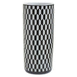 Marlo Black and White Geometric Print Ceramic Umbrella Stand