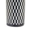 Marlo Large Black And White Geometric Print Ceramic Jar
