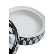 Marlo Small Black and White Geometric Print Ceramic Trinket Box