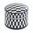Marlo Large Black and White Geometric Print Ceramic Trinket Box