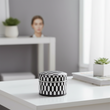 Marlo Large Black and White Geometric Print Ceramic Trinket Box