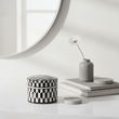 Marlo Large Black and White Geometric Print Ceramic Trinket Box