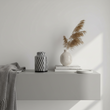 Marlo Small Black And White Geometric Print Ceramic Jar