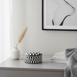 Marlo Small Black and White Geometric Print Ceramic Trinket Box