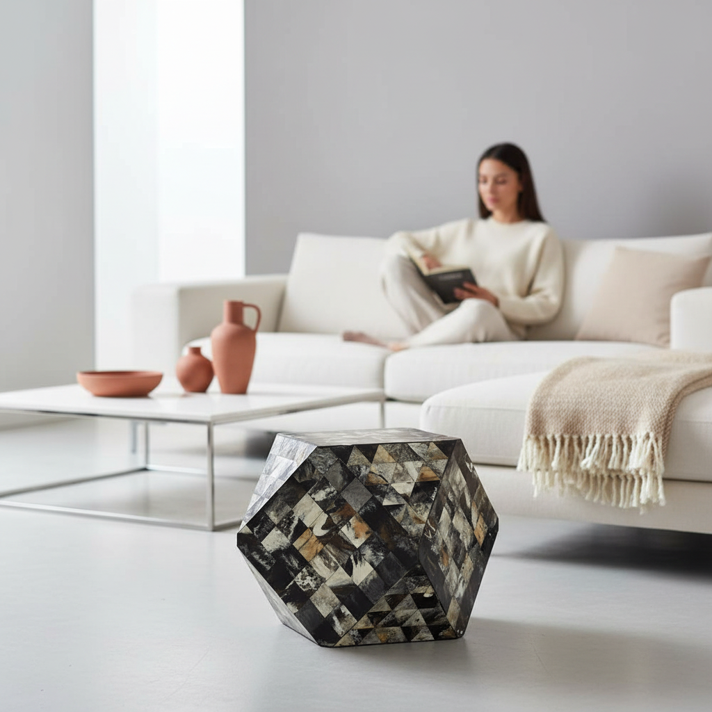Marlox Mosiac Geometric Side Table