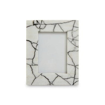 Marmara White and Black Marble 5In X 7In Large Photo Frame