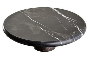 Marmore Black and Gold Marble Cake Stand