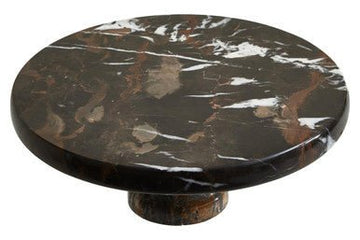 Marmore Black and Gold Marble Cake Stand