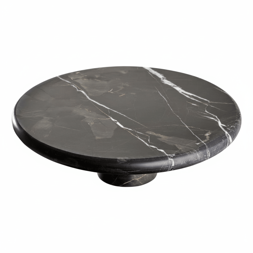 Marmore Black and Gold Marble Cake Stand