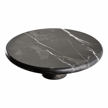 Marmore Black and Gold Marble Cake Stand