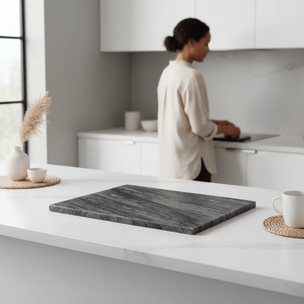 Marmore Black Marble Large Chopping And Serving Board