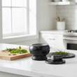 Marmore Black Marble Mortar And Pestle Set