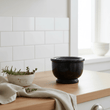 Marmore Black Marble Mortar And Pestle With Rim