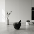 Marmore Black Marble Plain Mortar And Pestle