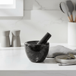 Marmore Black Marble Plain Mortar And Pestle