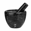 Marmore Black Marble Plain Mortar And Pestle
