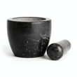 Marmore Black Marble Tapered Mortar And Pestle