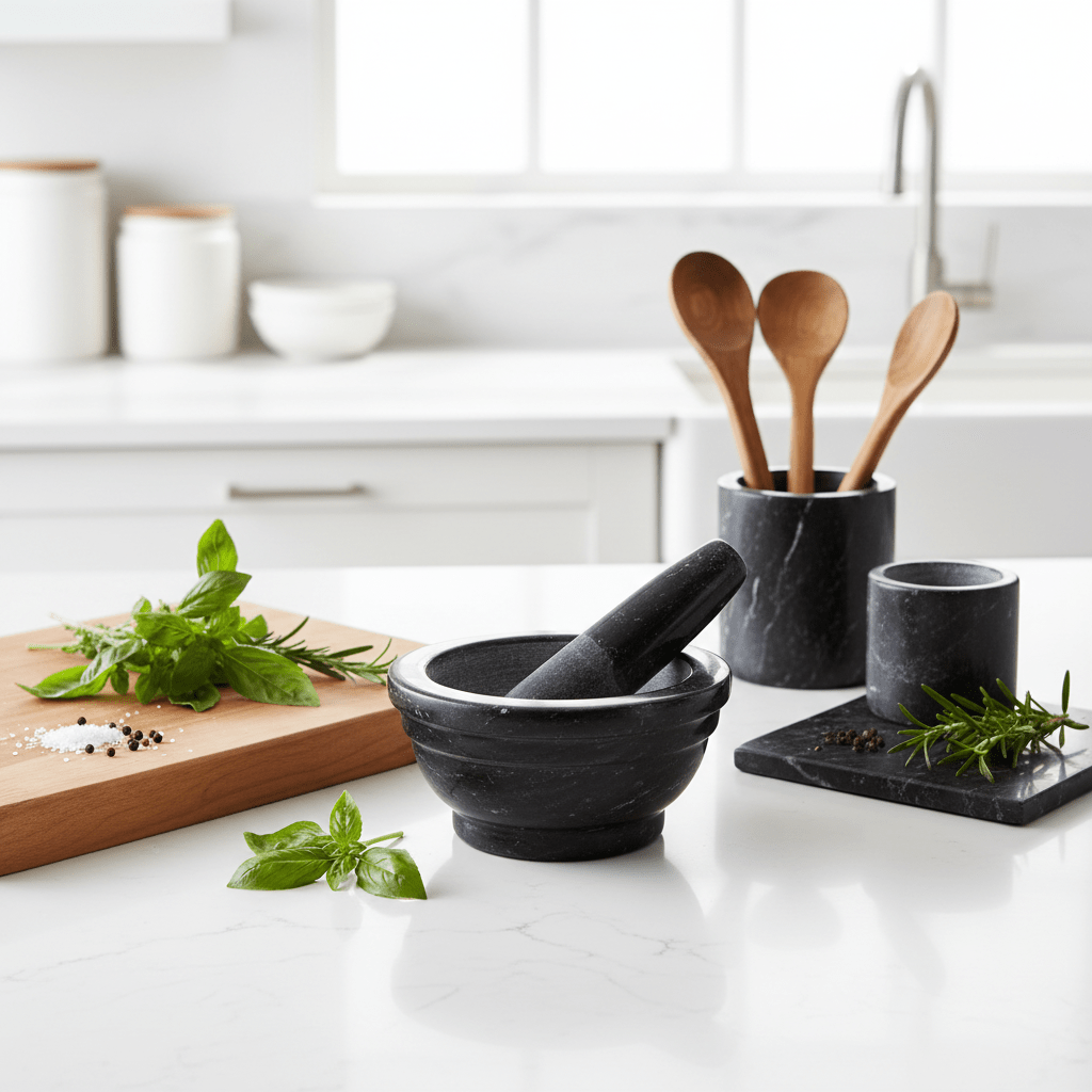 Marmore Brown Marble Mortar And Pestle