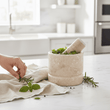 Marmore Cream Marble Mortar And Pestle