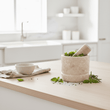 Marmore Cream Marble Mortar And Pestle